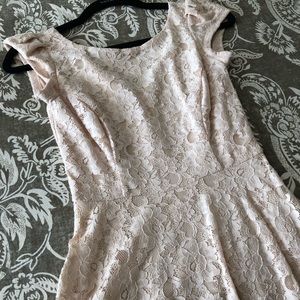 blush lace dress